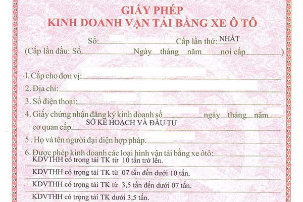 Dịch vụ giấy ph&eacute;p kinh doanh vận tải tại Lạng Sơn